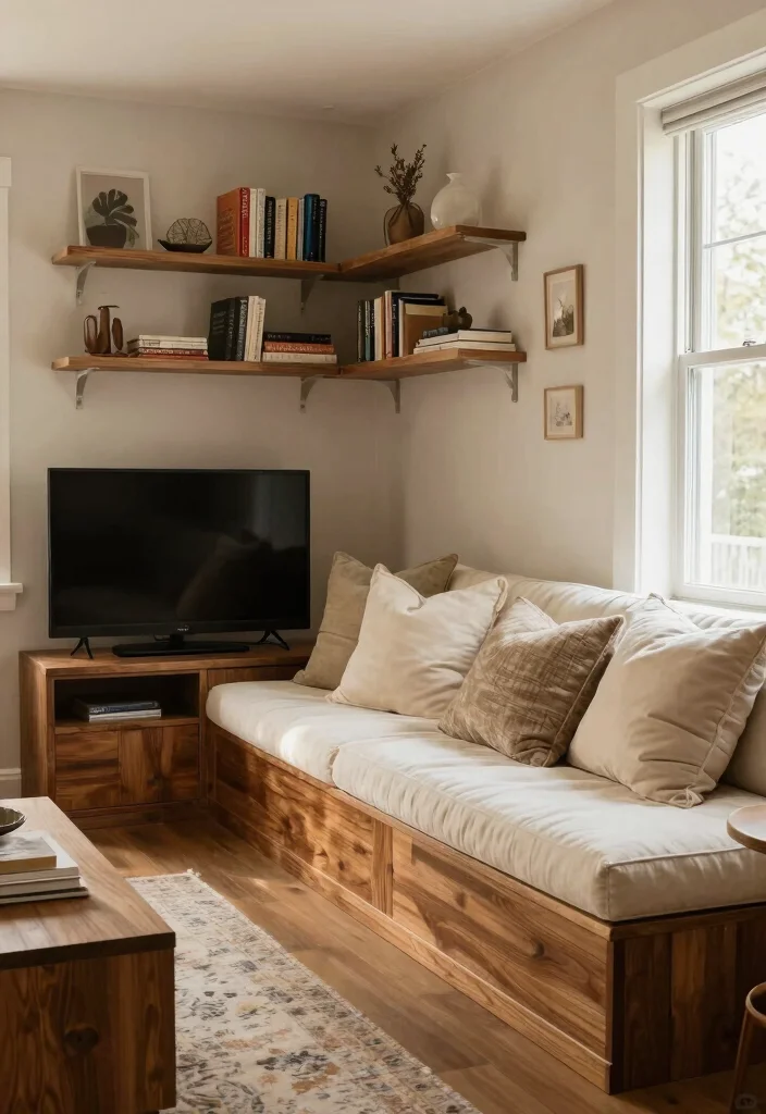 12 Living Room TV Ideas That Look Built In 3. Built In Bench Seating with TV Enclosure 0