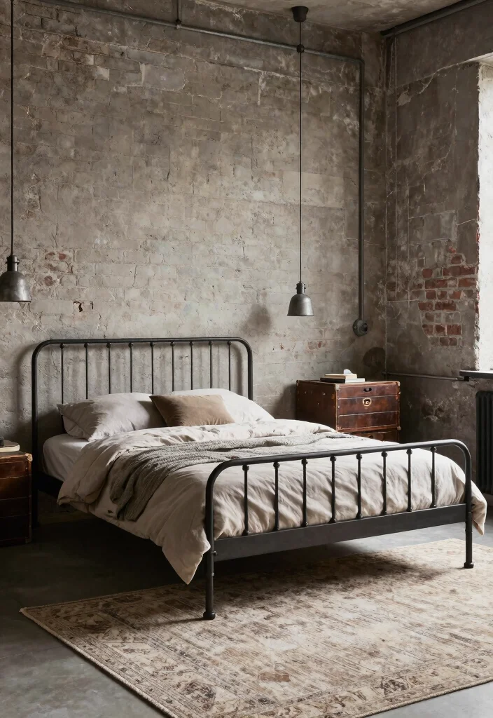 12 Men Bedroom Ideas That Look Clean Stylish and Calm 10. Industrial Chic 0