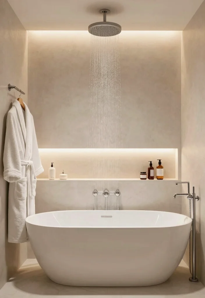 12 Mens Bathroom Ideas That Feel Sharp Clean and Grown 11. Functional Spa Features 0