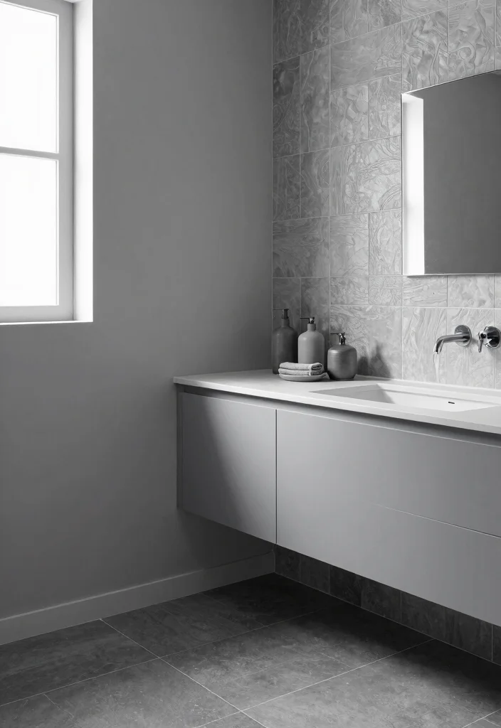 12 Mens Bathroom Ideas That Feel Sharp Clean and Grown 3. Monochromatic Schemes 0