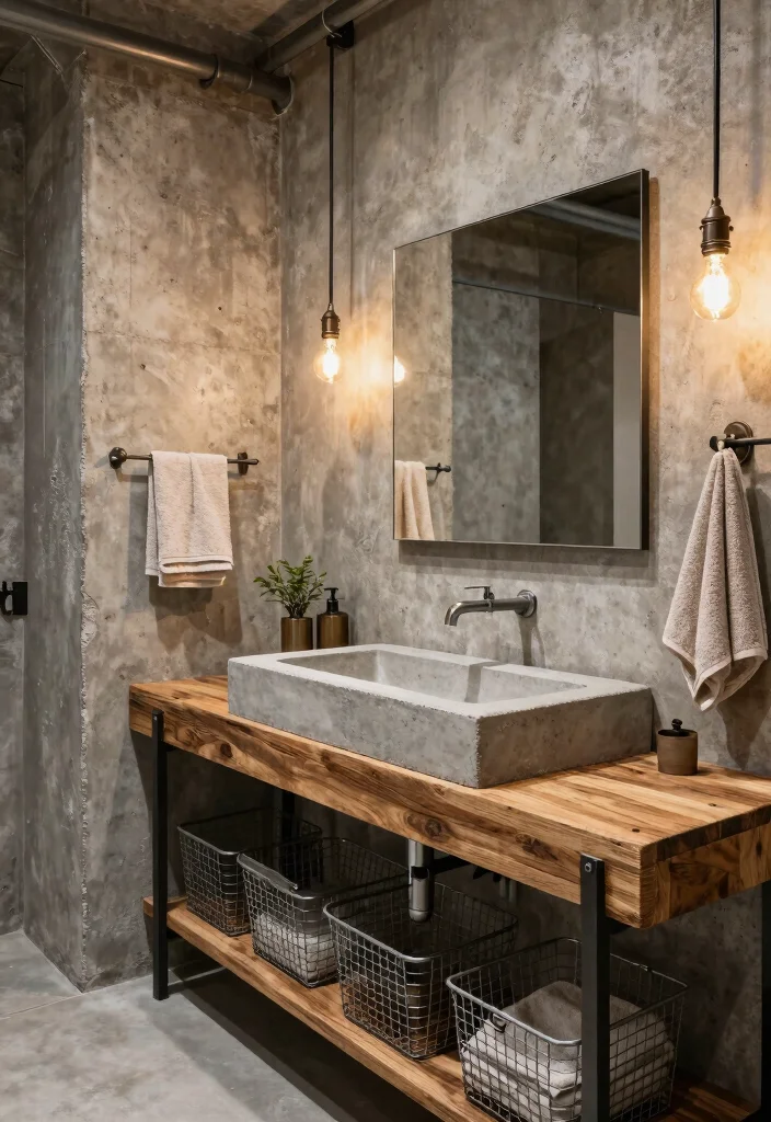 12 Mens Bathroom Ideas That Feel Sharp Clean and Grown 4. Industrial Vibes 0