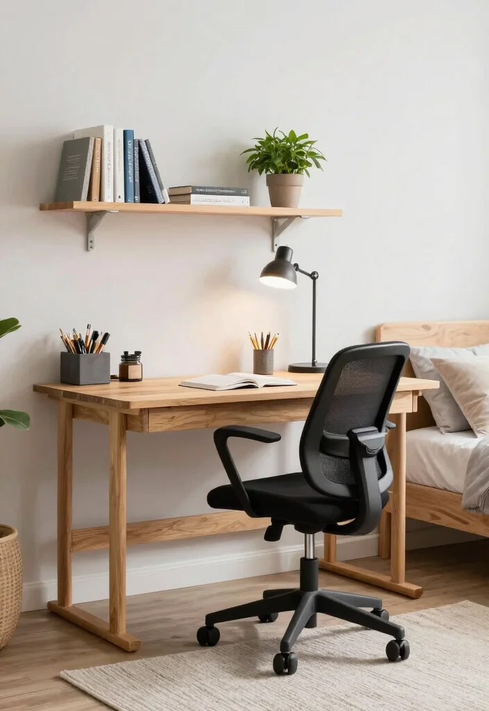 12 Older Boys Bedroom Ideas That Feel Cool and Grown 3. Minimalist Study Corner 0