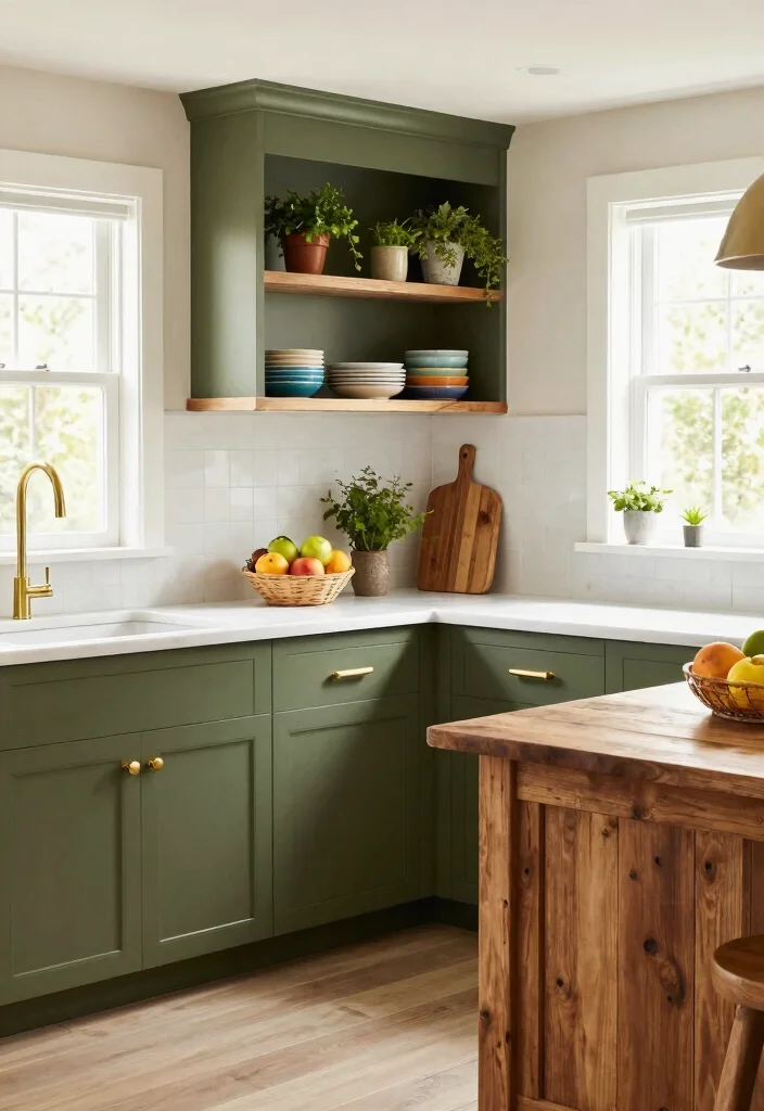 12 Olive Kitchen Ideas That Feel Warm Earthy and On Trend 1. Olive Green Cabinets The Heart of the Kitchen 0