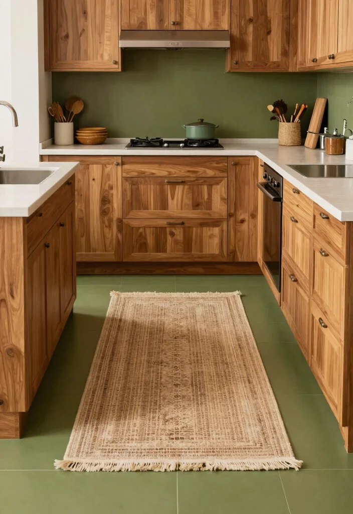 12 Olive Kitchen Ideas That Feel Warm Earthy and On Trend 8. Olive Green Flooring Options 0