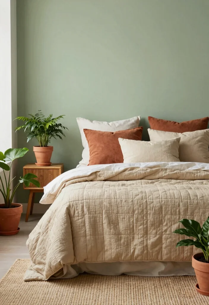 12 Small Aesthetic Bedroom Ideas That Feel Cozy and Calm 1. Embrace Earthy Color Palettes 0