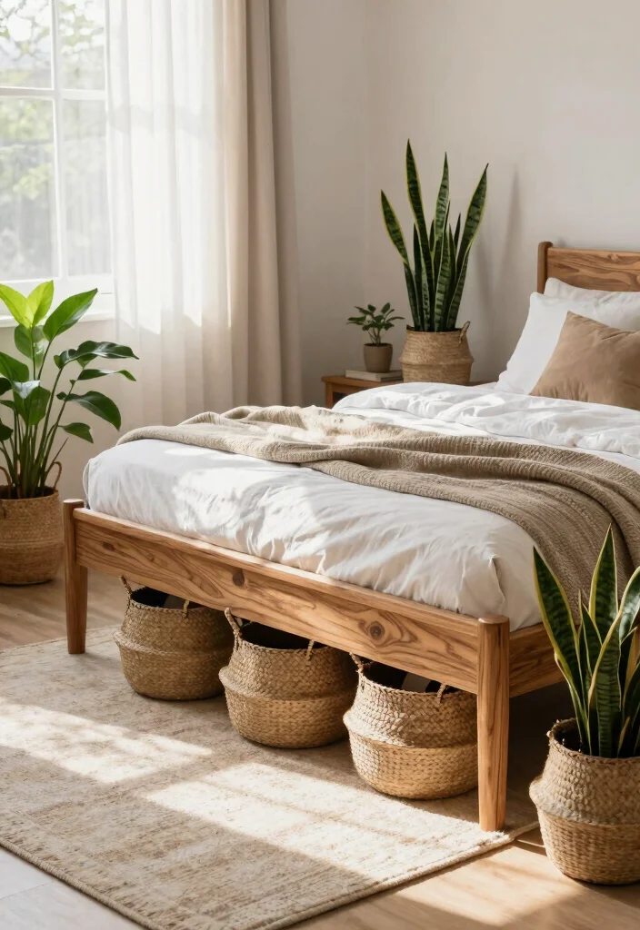 12 Small Aesthetic Bedroom Ideas That Feel Cozy and Calm 4. Incorporate Natural Elements 0