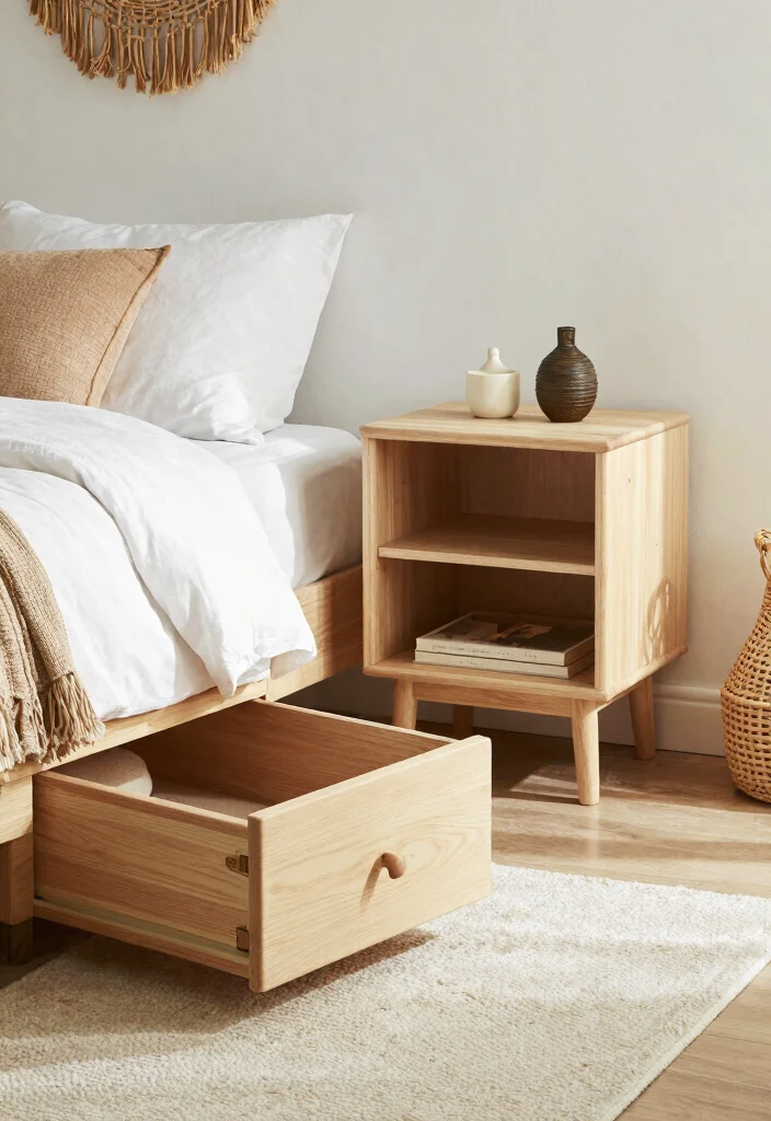 12 Small Aesthetic Bedroom Ideas That Feel Cozy and Calm 7. Functional Furniture Choices 0