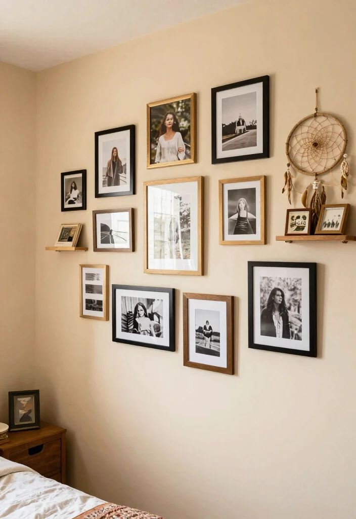 12 Small Aesthetic Bedroom Ideas That Feel Cozy and Calm 9. Personal Touches in Decor 0