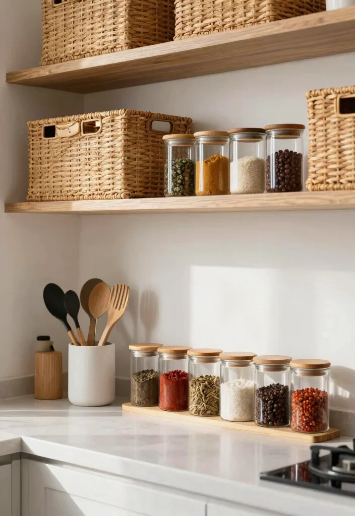 12 Small Kitchen Decor Ideas That Make a Big Visual Impact 7. Utilize Stylish Storage Solutions 0
