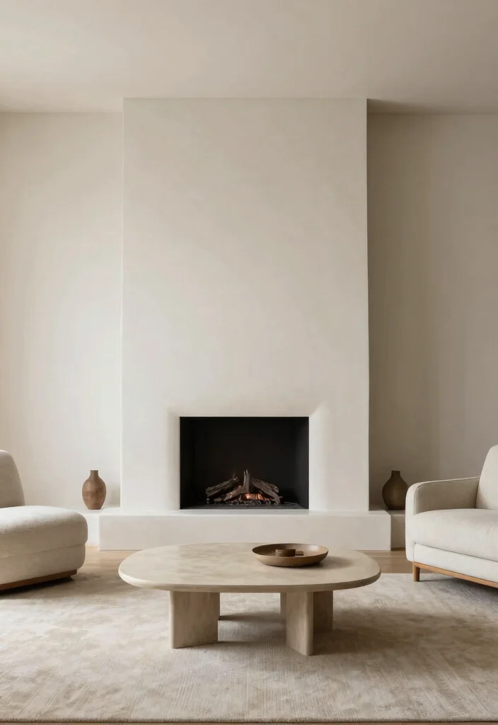 12 Small Living Room Ideas with a Cozy Fireplace 2. Minimalist Fireplace Designs 0