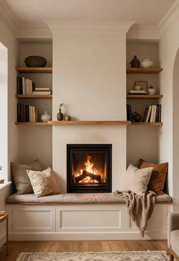12 Small Living Room Ideas with a Cozy Fireplace 6. Fireplace Nooks 0