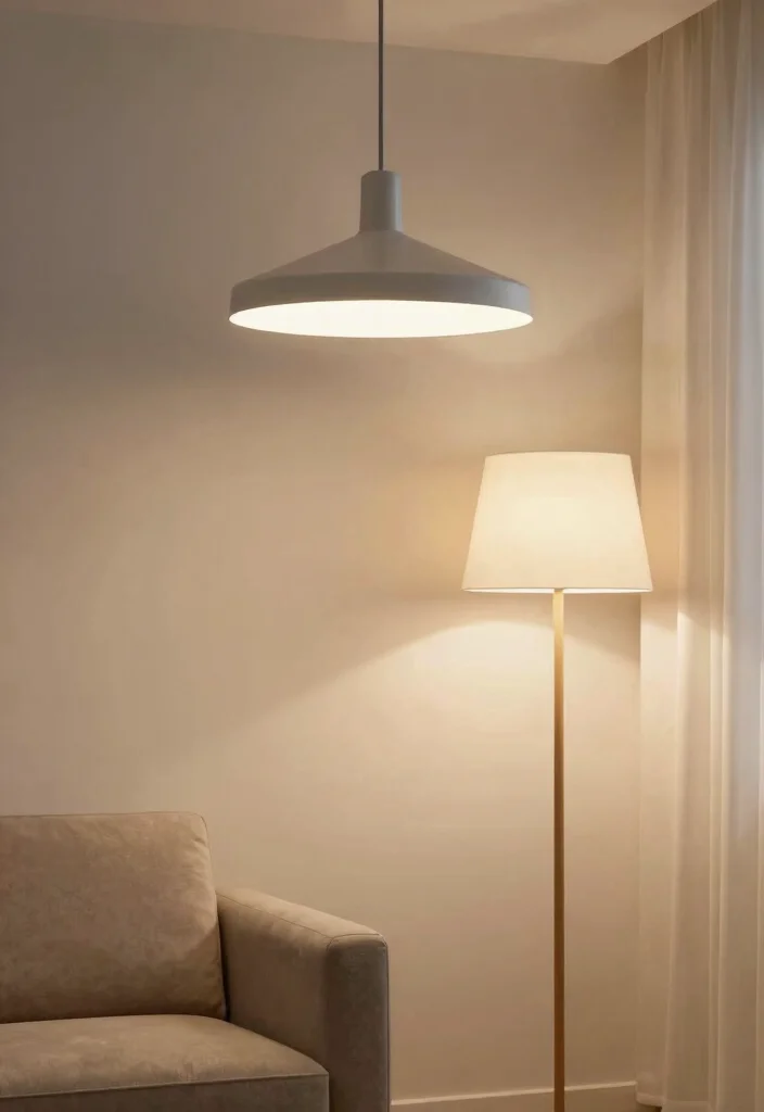 12 Small Modern Living Room Ideas That Feel Open 8. Minimalist Lighting Fixtures 0