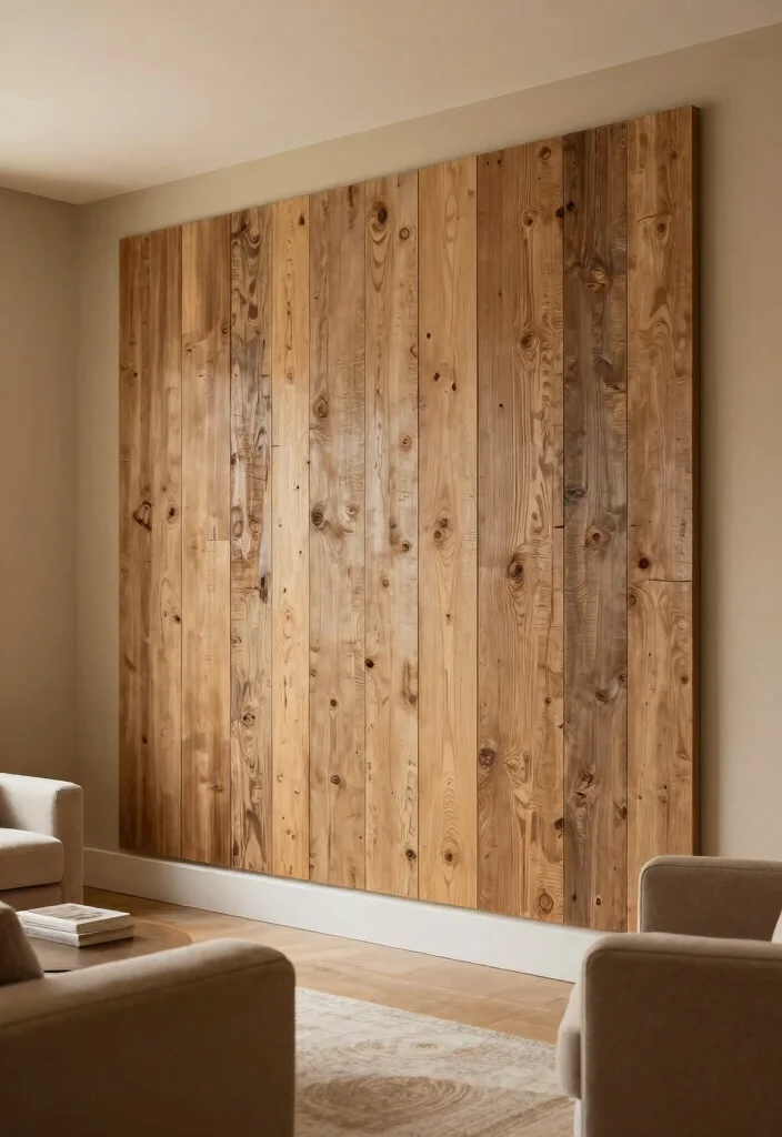 12 Tan Living Room Ideas That Feel Warm and Calm 8. Textural Wall Treatments 0