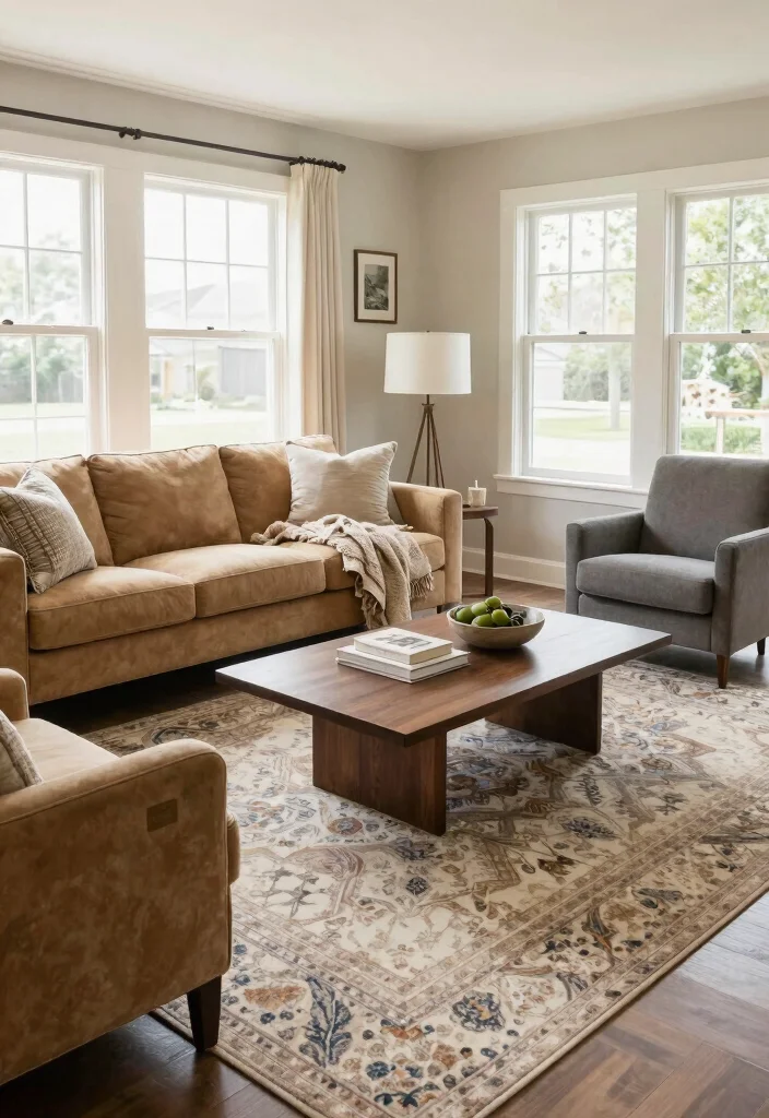 12 Tan Sofa Living Room Ideas That Style Easily 5. Functional Furniture Arrangement 0