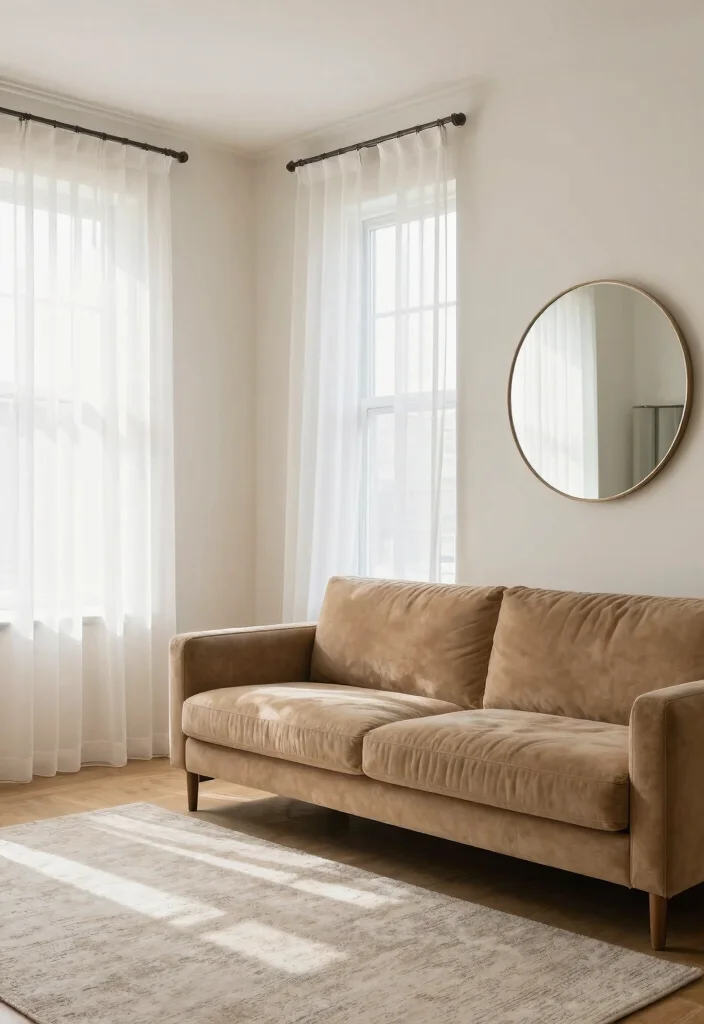 12 Tan Sofa Living Room Ideas That Style Easily 6. Natural Light Emphasis 0