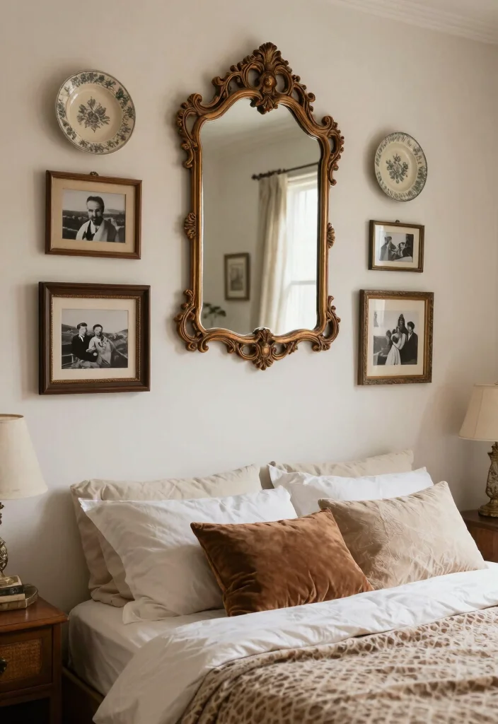 14 Bedroom Wall Ideas That Instantly Transform the Space 11. Vintage Finds 0