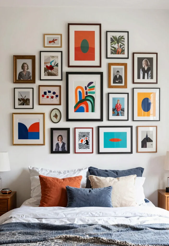 14 Bedroom Wall Ideas That Instantly Transform the Space 9. Wall Art Collage 0