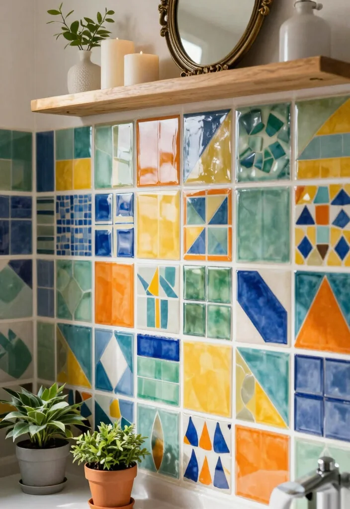 14 Bohemian Bathroom Decor Ideas Full of Color and Free Spirit 1. Vibrant Tile Patterns 0