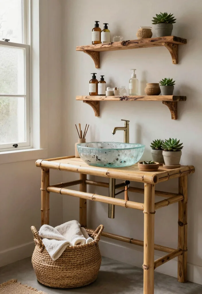 14 Bohemian Bathroom Decor Ideas Full of Color and Free Spirit 2. Eco Friendly Materials 0