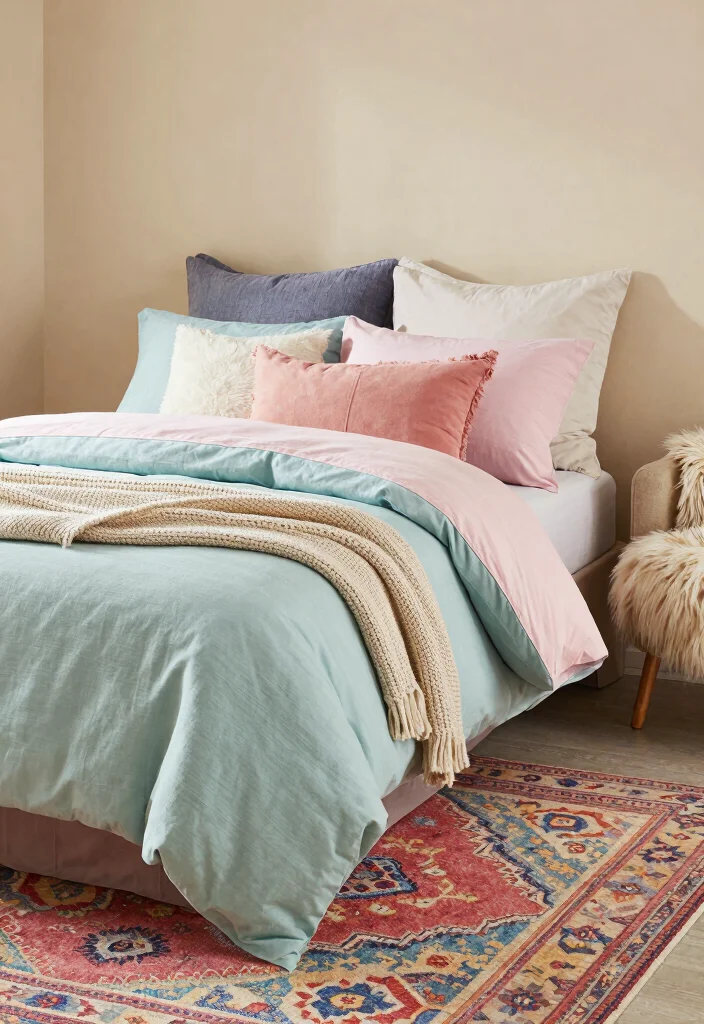 14 Colorful Bedroom Ideas That Feel Joyful Not Loud 4. Layered Textures 0