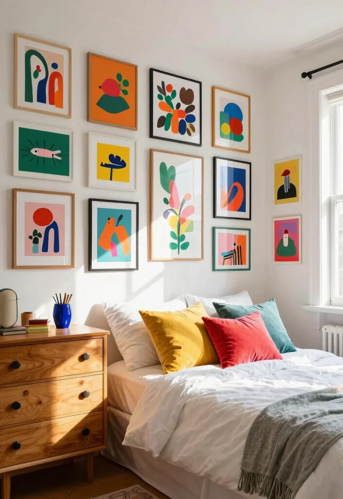 14 Colorful Bedroom Ideas That Feel Joyful Not Loud 5. Colourful Artwork 0
