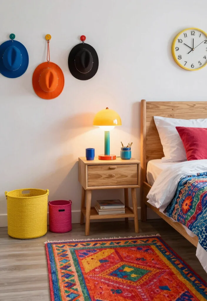14 Colorful Bedroom Ideas That Feel Joyful Not Loud 9. Fun Accessories 0