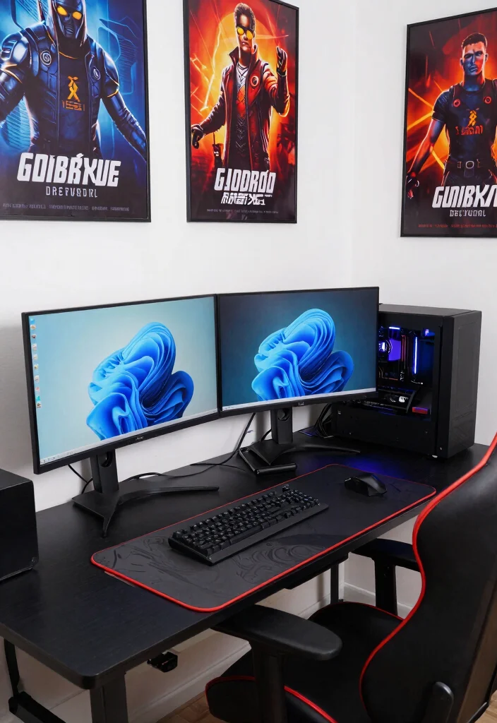 14 Gaming Bedroom Ideas That Feel Immersive and Stylish 11. Gaming Friendly Workstation 0