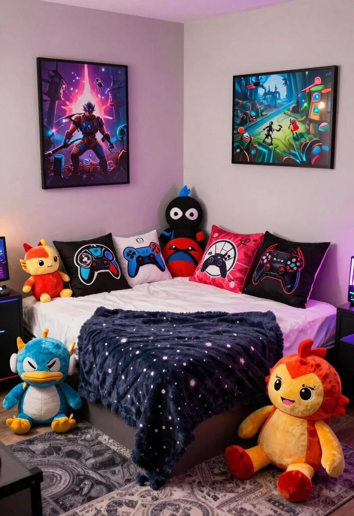 14 Gaming Bedroom Ideas That Feel Immersive and Stylish 12. Fun Accessories and Decor 0