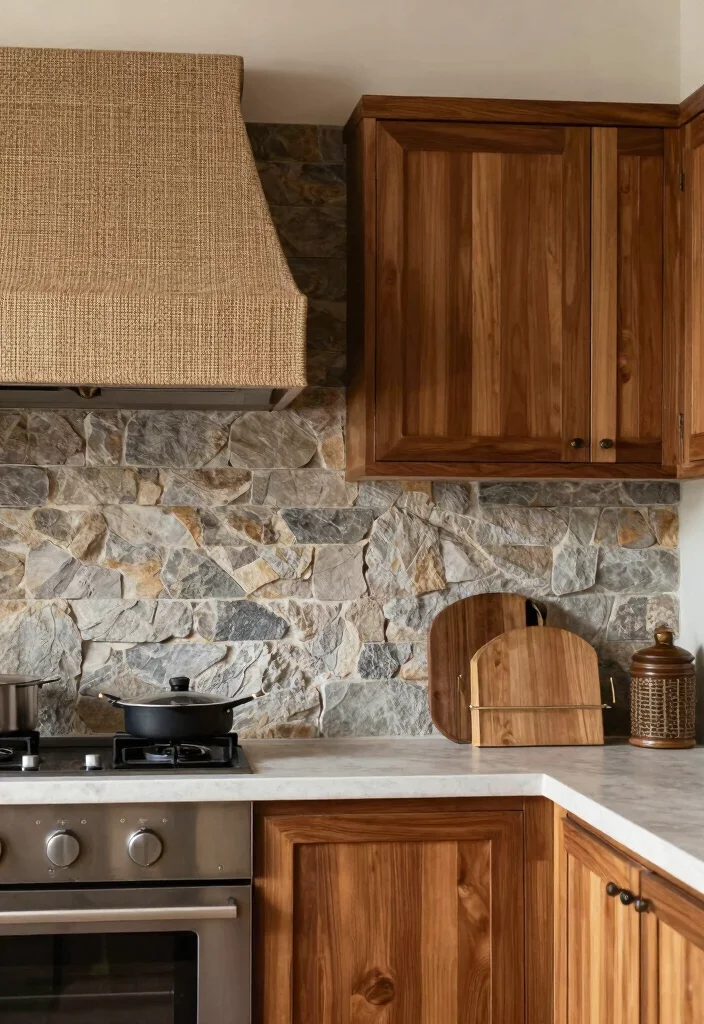 14 Kerala Style Kitchen Work Area Ideas That Feel Practical and Airy 11. Textured Elements 0