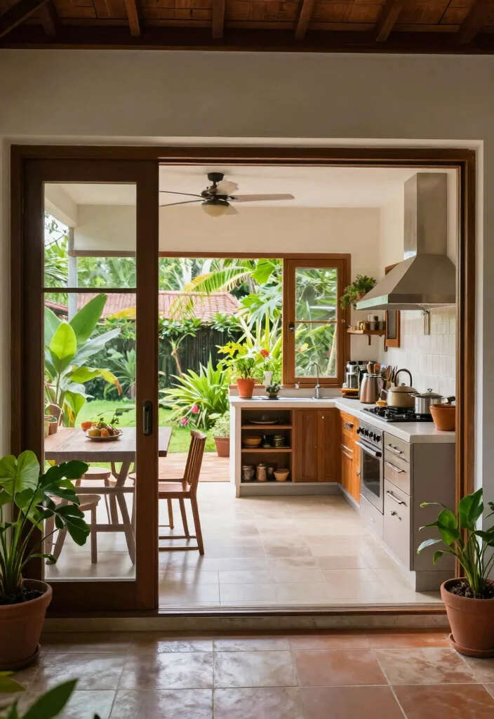 14 Kerala Style Kitchen Work Area Ideas That Feel Practical and Airy 13. Outdoor Connection 0