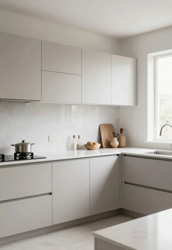 14 Kerala Style Kitchen Work Area Ideas That Feel Practical and Airy 8. Minimalistic Aesthetics 0