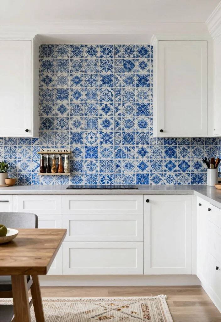 14 Kitchen Accent Wall Ideas That Add Instant Character 4. Vintage Tile Backsplash 0