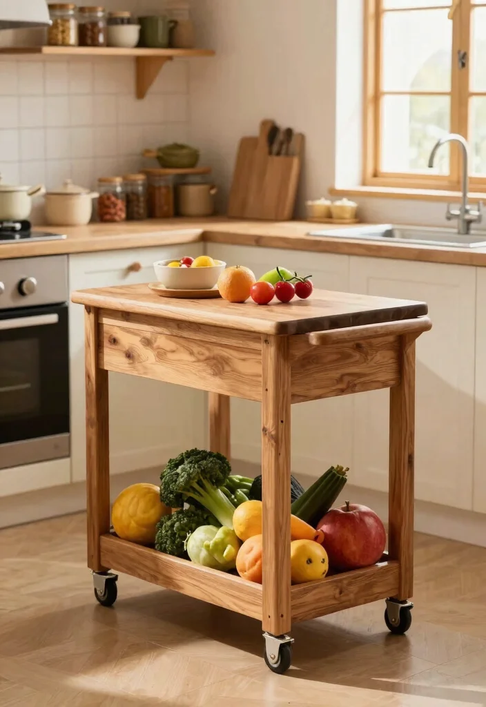14 Kitchen Ideas with an Island for Better Flow 3. Portable Islands 0