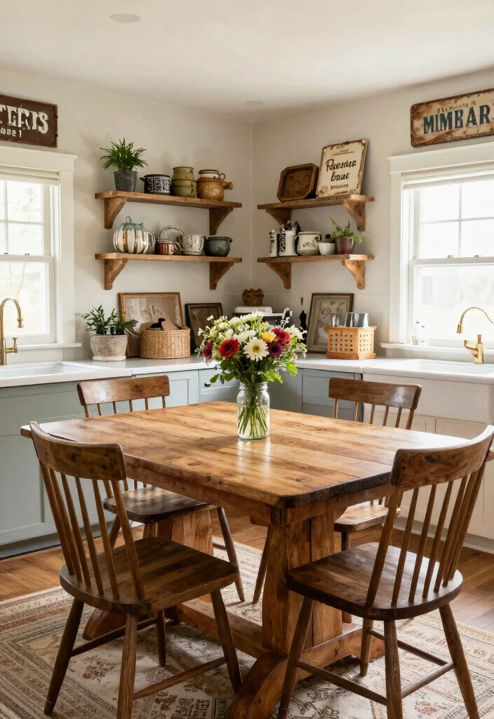14 Kitchen and Dining Room Layout Ideas That Flow Naturally 11. Rustic Farmhouse Charm 0