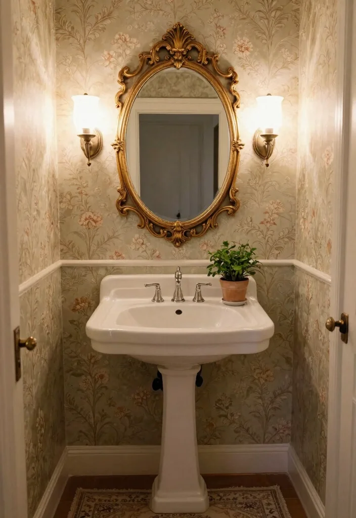14 Large Bathroom Mirror Ideas That Make a Big Impact 1. Ornate Oval Mirrors 0