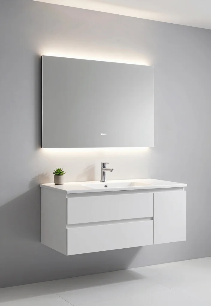 14 Large Bathroom Mirror Ideas That Make a Big Impact 6. Modern Minimalist Mirrors 0