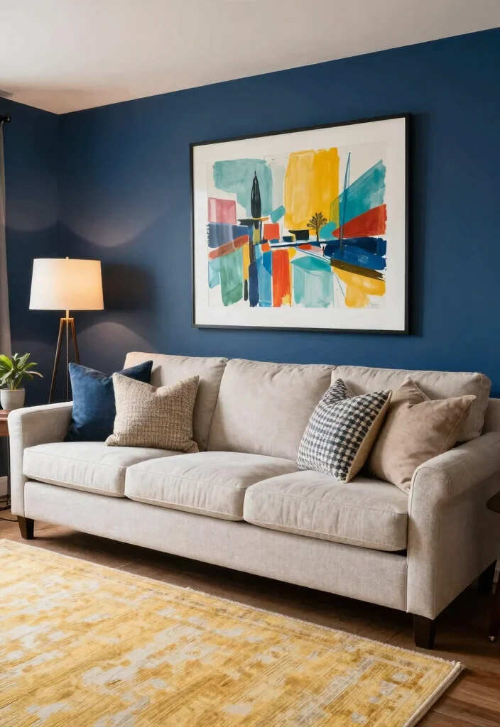 14 Living Room Color Ideas That Change the Mood 12. Classic Navy Blue 0