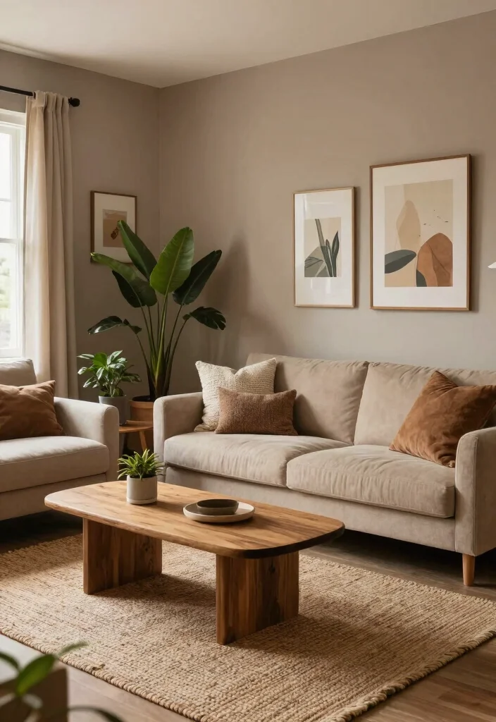 14 Living Room Color Ideas That Change the Mood 14. Soft Earth Tones 0