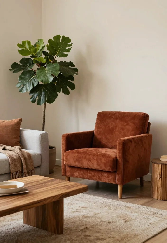 14 Living Room Color Ideas That Change the Mood 7. Earthy Rust 0
