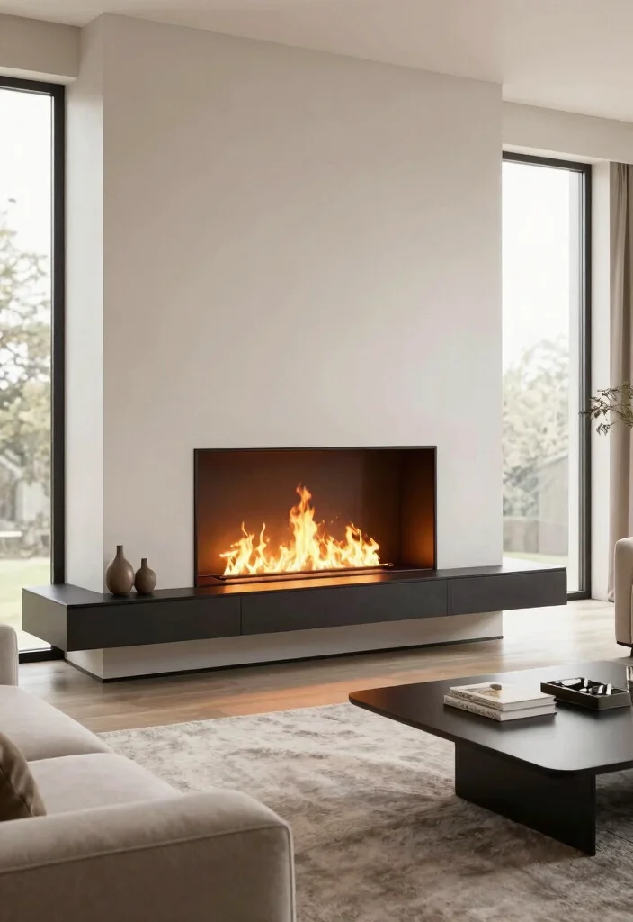 14 Living Room Fireplace Ideas That Anchor the Space 11. Floating Fireplace Designs 0