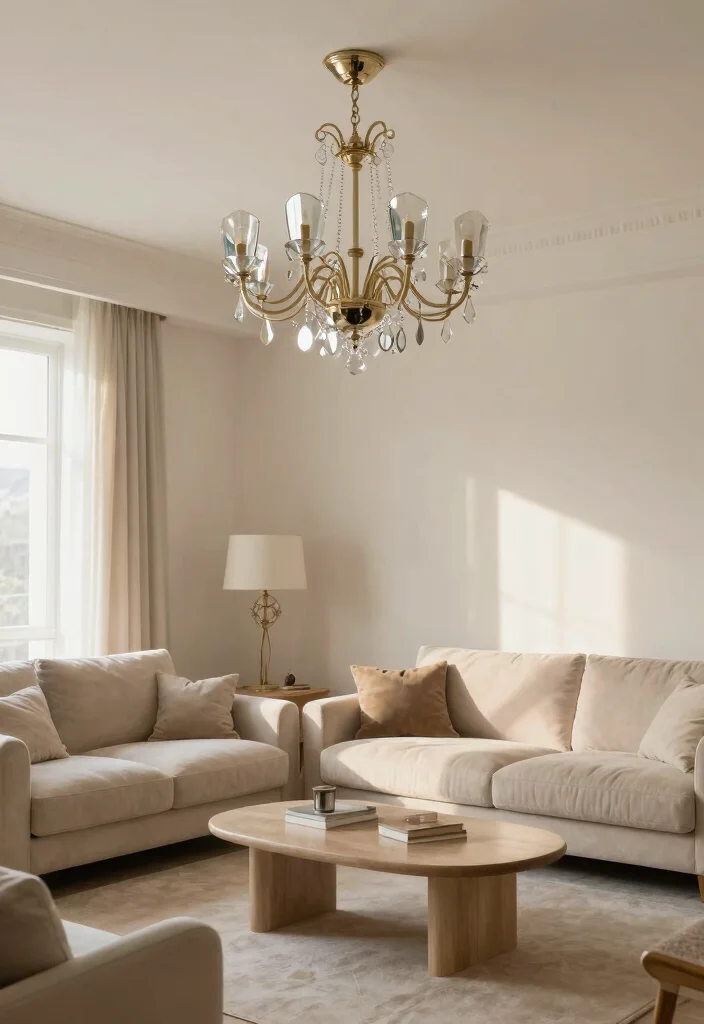 14 Living Room Mirror Ideas That Make Spaces Feel Bigger 14. Mirrored Accents in Lighting 0