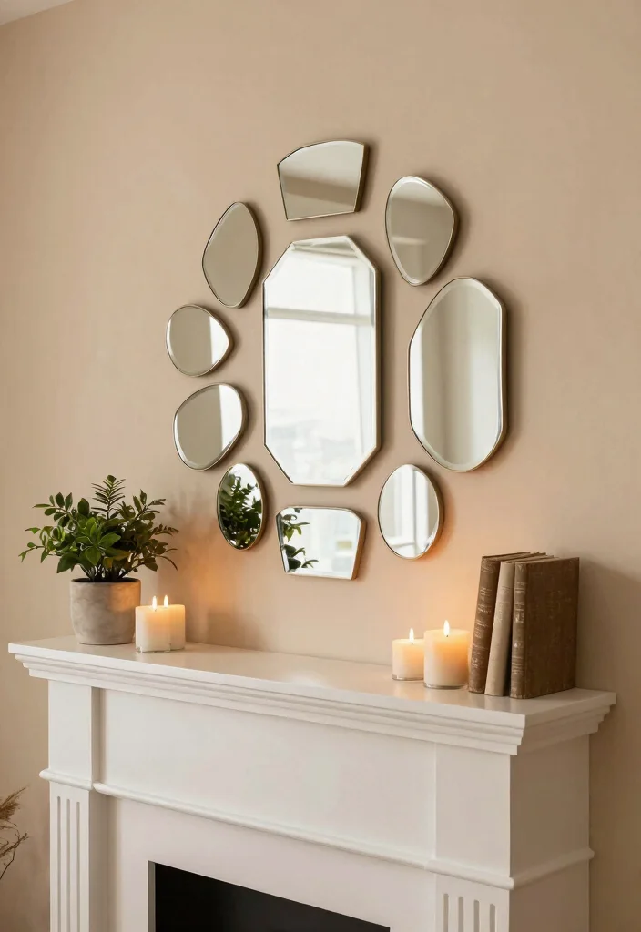 14 Living Room Mirror Ideas That Make Spaces Feel Bigger 7. Mirrored Decorative Accessories 0
