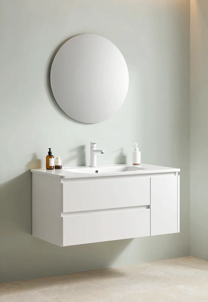 14 Modern Bathroom Vanity Ideas with Sleek Storage 3. Minimalist Integrated Storage 0