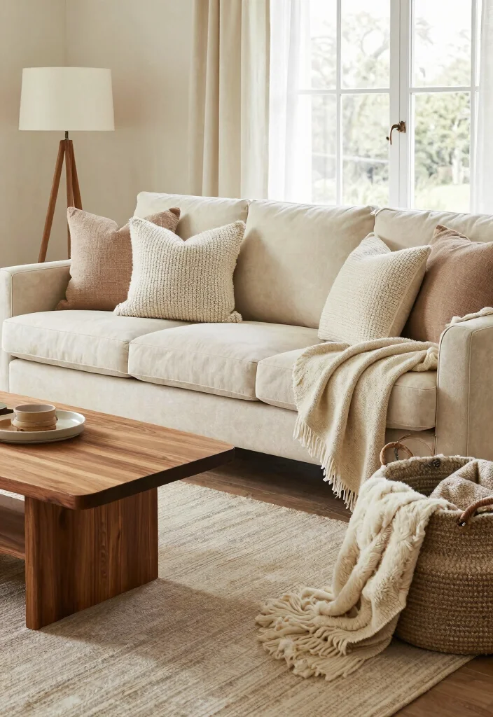 14 Modern Farmhouse Living Room Ideas with Cozy Balance 3. Cozy Textures 0
