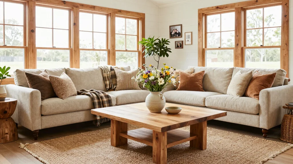 14 Modern Farmhouse Living Room Ideas with Cozy Balance