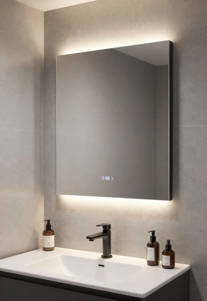 14 Modern Half Bathroom Ideas That Impress Guests 13. Smart Technology Integration 0