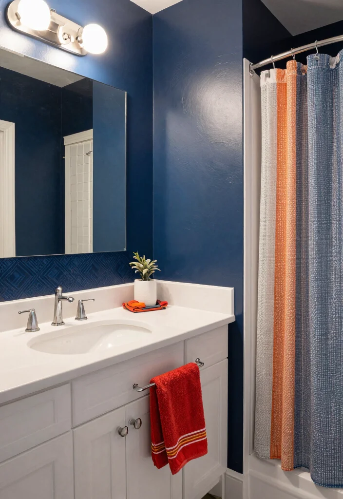 14 Modern Half Bathroom Ideas That Impress Guests 7. Creative Color Schemes 0