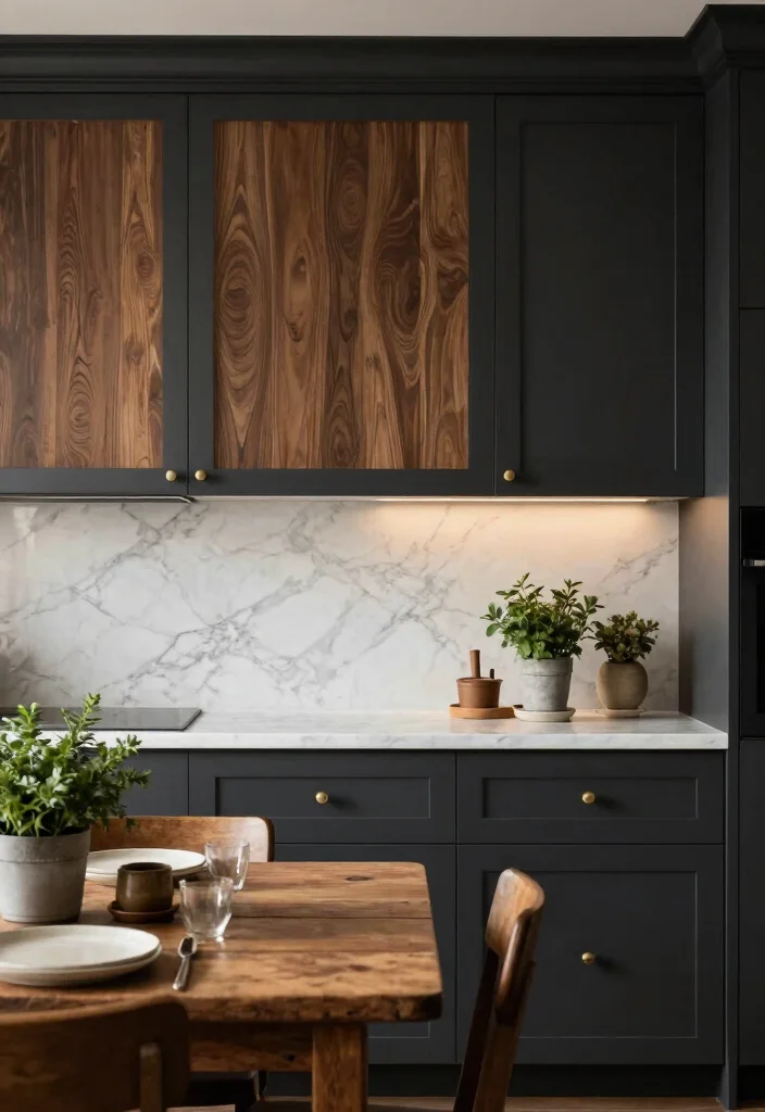 14 Moody Kitchen Ideas with Dark Tones and Cozy Depth 1. Charcoal Elegance 0
