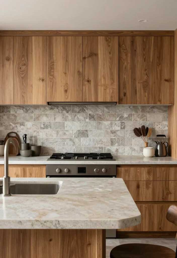 14 Moody Kitchen Ideas with Dark Tones and Cozy Depth 10. Textured Elegance 0