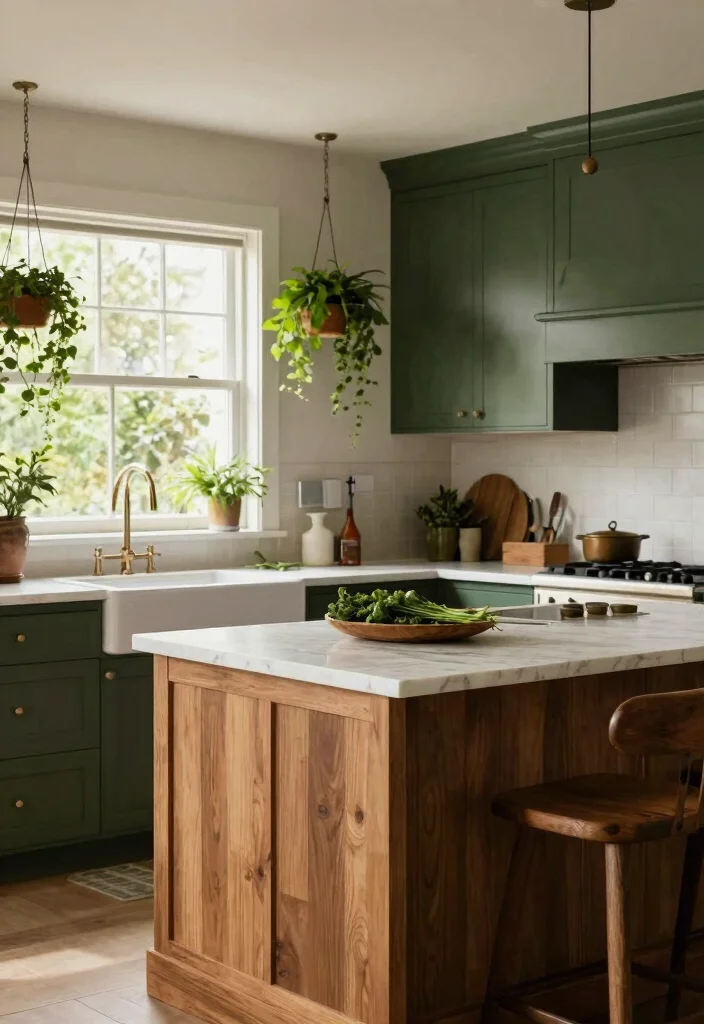 14 Moody Kitchen Ideas with Dark Tones and Cozy Depth 4. Forest Green Serenity 0